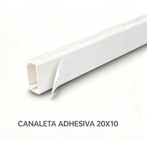 CANALETA ADHESIVA 20X10 BLANCO - KONEXXION