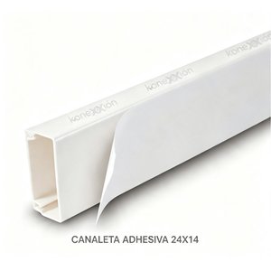 CANALETA ADHESIVA 24X14 BLANCO - KONEXXION